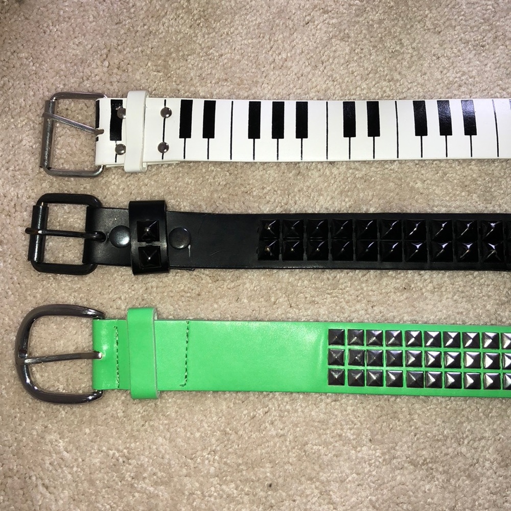 SET OF 3! Cute and funky belts